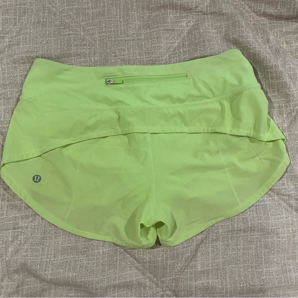 Lululemon Women's Bright Yellow Lime Green Shorts